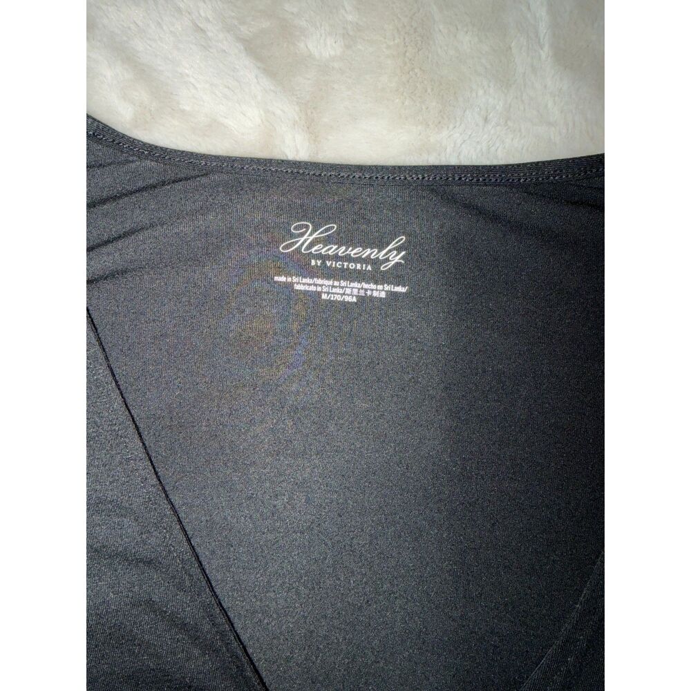 Victoria's Secret Heavenly Black Modal Wrap Crop Top Long Sleeve Size M - Picture 3 of 7